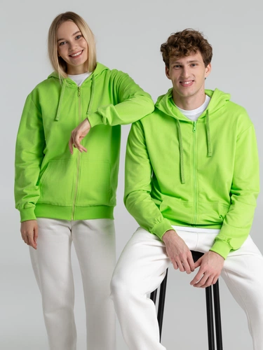 Толстовка на молнии с капюшоном Siverga 2.0, зеленое яблоко Толстовка на молнии с капюшоном Siverga 2.0, зеленое яблоко