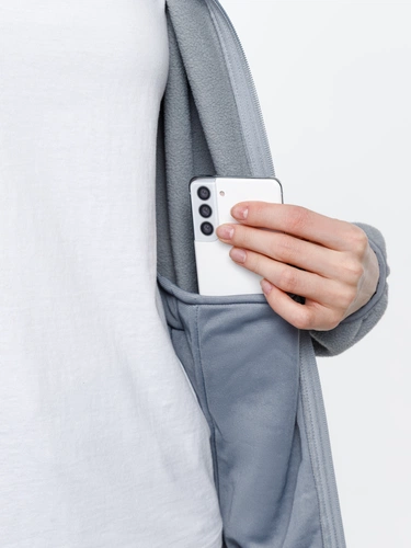 Куртка флисовая унисекс Nesse, серая Куртка флисовая унисекс Nesse, серая