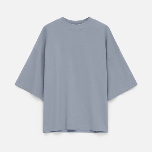 Футболка оверсайз унисекс T9, серая Футболка оверсайз унисекс T9, серая