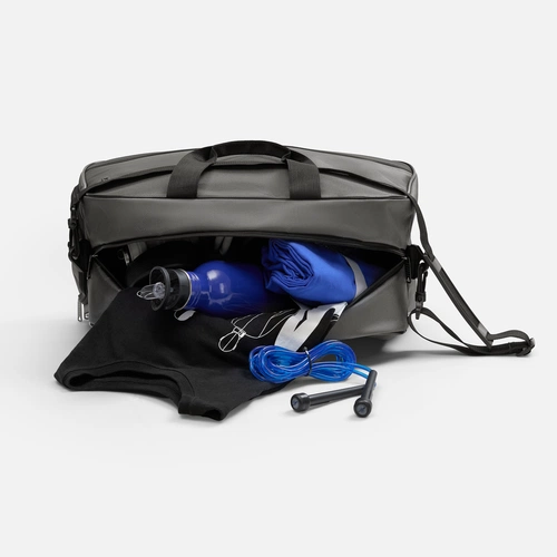 Спортивная сумка Atlantes, серая с черным Спортивная сумка Atlantes, серая с черным