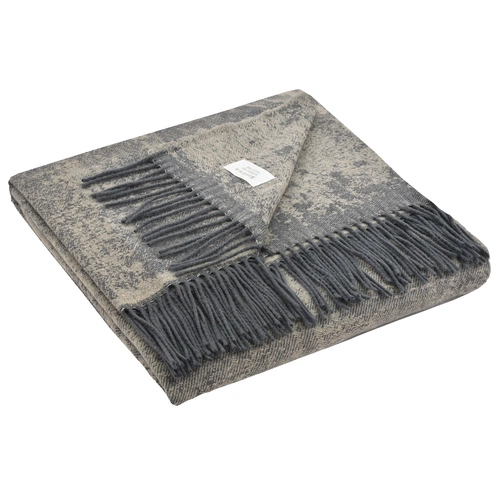 Плед Magnolia, серый с бежевым Плед Magnolia, серый с бежевым