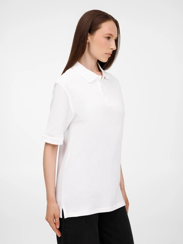 Рубашка поло унисекс Upswing, белая Рубашка поло унисекс Upswing, белая