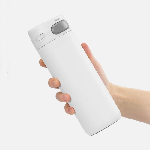 Термостакан X1 с цветной кнопкой, белый с серым Термостакан X1 с цветной кнопкой, белый с серым