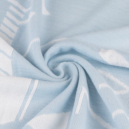 Плед Winterflake, бело-голубой с люрексом Плед Winterflake, бело-голубой с люрексом