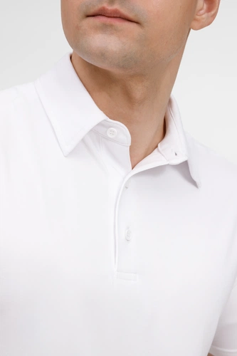 Рубашка поло унисекс Senti, белая Рубашка поло унисекс Senti, белая