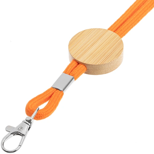 Шнурок для бейджа Tube Wood, оранжевый Шнурок для бейджа Tube Wood, оранжевый