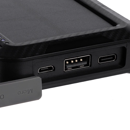 Аккумулятор защищенный Total Control 10000 мАч, черный с серым Аккумулятор защищенный Total Control 10000 мАч, черный с серым