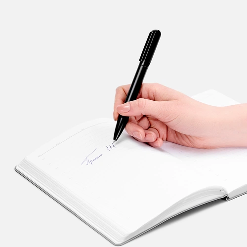 Ручка шариковая Lucenti с подсветкой логотипа, черная Ручка шариковая Lucenti с подсветкой логотипа, черная