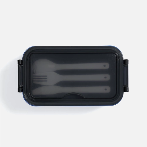 Ланчбокс Pranzo, синий с черным Ланчбокс Pranzo, синий с черным