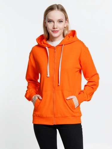 Толстовка на молнии с капюшоном Siverga, оранжевая Толстовка на молнии с капюшоном Siverga, оранжевая