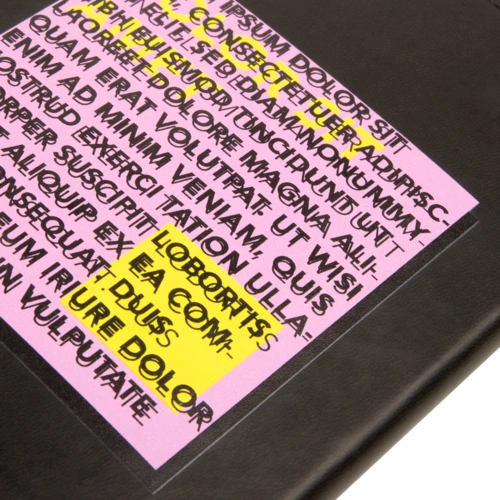 Ежедневник с гибкой обложкой, черный с УФ-печатью Ежедневник с гибкой обложкой, черный с УФ-печатью