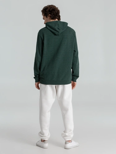 Толстовка с капюшоном унисекс Hoodie, темно-зеленый меланж Толстовка с капюшоном унисекс Hoodie, темно-зеленый меланж