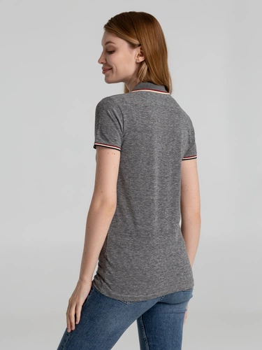 Рубашка поло женская Paname Women, черный меланж Рубашка поло женская Paname Women, черный меланж