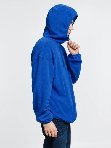 Анорак флисовый унисекс Fliska, ярко-синий Анорак флисовый унисекс Fliska, ярко-синий