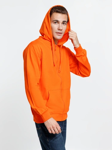 Толстовка на молнии с капюшоном Siverga 2.0, оранжевая Толстовка на молнии с капюшоном Siverga 2.0, оранжевая