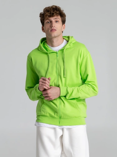 Толстовка на молнии с капюшоном Siverga 2.0, зеленое яблоко Толстовка на молнии с капюшоном Siverga 2.0, зеленое яблоко