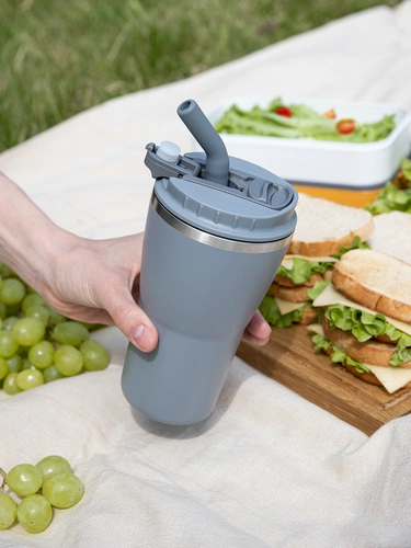 Термостакан Sapporo без логотипа, серый Термостакан Sapporo без логотипа, серый