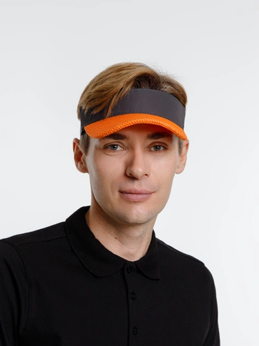 Козырек Grand Slam, темно-серый с оранжевым Козырек Grand Slam, темно-серый с оранжевым