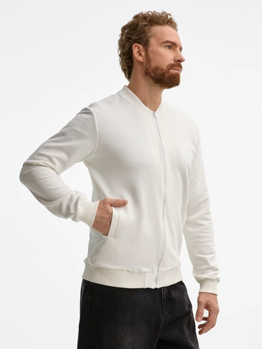 Бомбер унисекс Townie, молочно-белый Бомбер унисекс Townie, молочно-белый