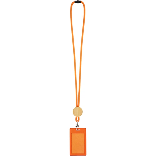 Шнурок для бейджа Tube Wood, оранжевый Шнурок для бейджа Tube Wood, оранжевый