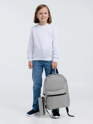 Детский рюкзак Base Kids с пеналом, серый Детский рюкзак Base Kids с пеналом, серый