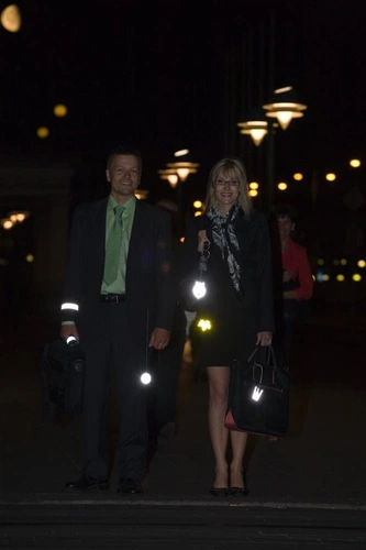 Пешеходный светоотражатель «Снежинка», синий Пешеходный светоотражатель «Снежинка», синий