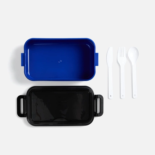 Ланчбокс Pranzo, синий с черным Ланчбокс Pranzo, синий с черным