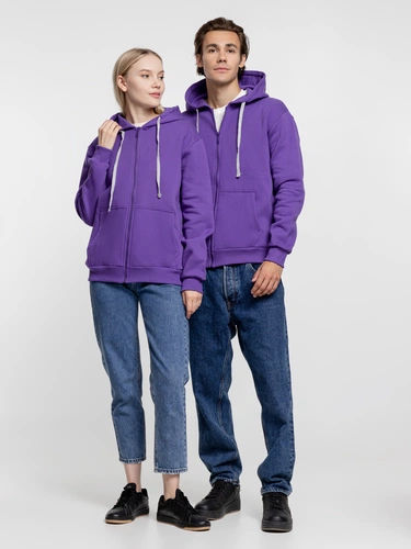Толстовка на молнии с капюшоном Siverga Heavy, фиолетовая Толстовка на молнии с капюшоном Siverga Heavy, фиолетовая