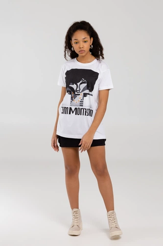 Футболка «Меламед. Jim Morrison», белая Футболка «Меламед. Jim Morrison», белая