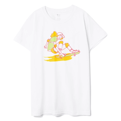 Футболка детская Skateboard, белая Футболка детская Skateboard, белая