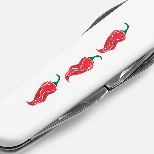 Перочинный нож Frontera, белый с нанесением Перочинный нож Frontera, белый с нанесением