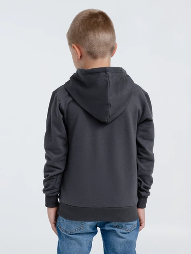 Толстовка с капюшоном детская Kirenga Kids, темно-серая (графит) Толстовка с капюшоном детская Kirenga Kids, темно-серая (графит)