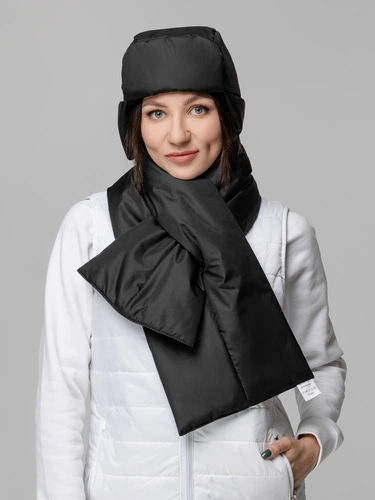 Шапка-ушанка Shelter, черная Шапка-ушанка Shelter, черная