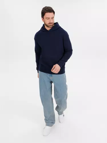 Худи оверсайз унисекс Outshine, темно-синее Худи оверсайз унисекс Outshine, темно-синее