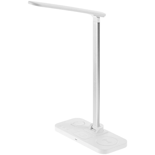 Настольная лампа с беспроводной зарядкой Power Light, белая Настольная лампа с беспроводной зарядкой Power Light, белая