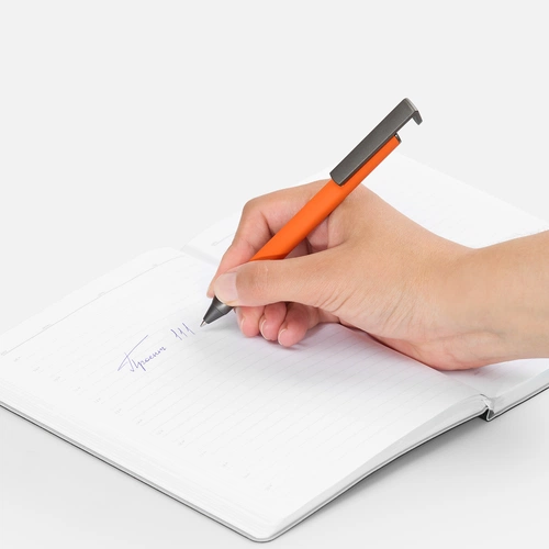 Ручка шариковая Standic с подставкой для телефона, оранжевая Ручка шариковая Standic с подставкой для телефона, оранжевая