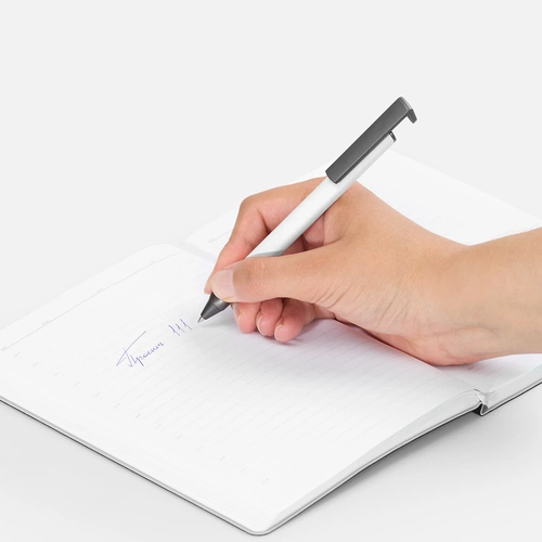 Ручка шариковая Standic с подставкой для телефона, белая Ручка шариковая Standic с подставкой для телефона, белая