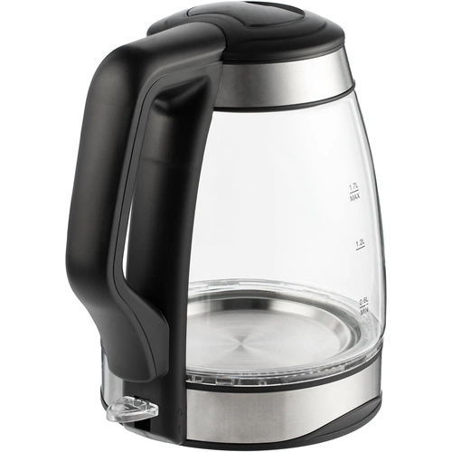 Электрический чайник Lumimore, стеклянный, серебристо-черный Электрический чайник Lumimore, стеклянный, серебристо-черный