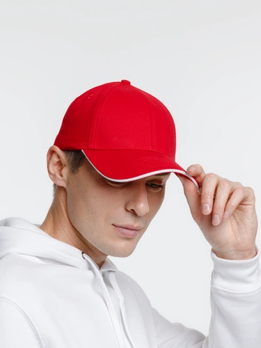 Бейсболка Spiker, красная с белым Бейсболка Spiker, красная с белым