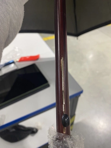 УЦЕНКА! Зонт-трость светоотражающий Reflect, черный УЦЕНКА! Зонт-трость светоотражающий Reflect, черный