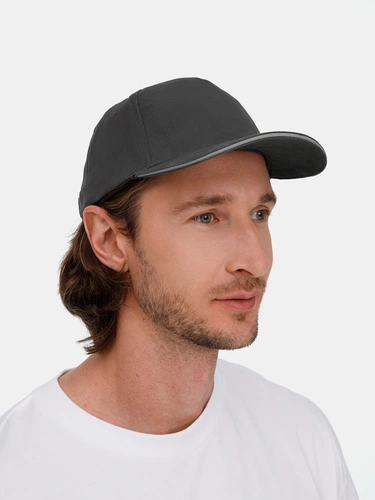 Бейсболка Long Beach, темно-серая со светло-серым Бейсболка Long Beach, темно-серая со светло-серым