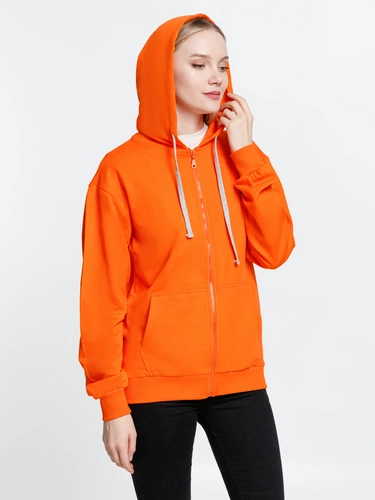 Толстовка на молнии с капюшоном Siverga, оранжевая Толстовка на молнии с капюшоном Siverga, оранжевая