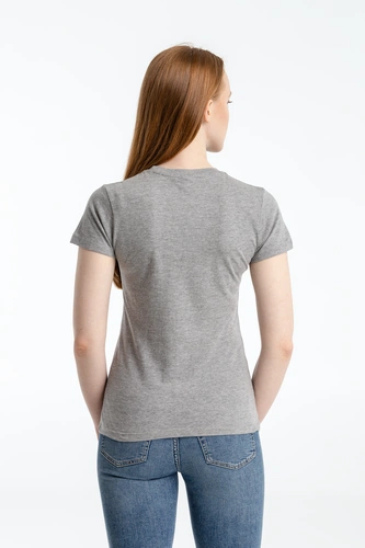 Футболка женская «Ты у меня вот здесь», серый меланж Футболка женская «Ты у меня вот здесь», серый меланж