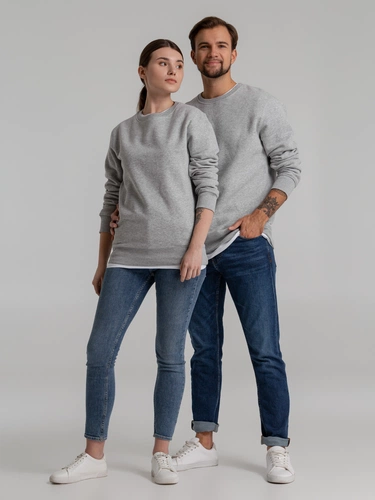 Свитшот унисекс King, серый меланж Свитшот унисекс King, серый меланж