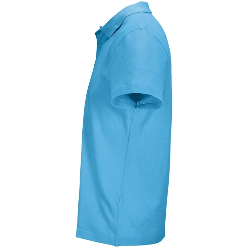 Рубашка поло унисекс Pulse, ярко-бирюзовая Рубашка поло унисекс Pulse, ярко-бирюзовая