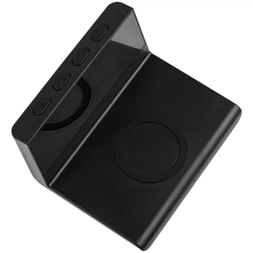 Станция беспроводной зарядки с часами Electron, ver.2, черная Станция беспроводной зарядки с часами Electron, ver.2, черная