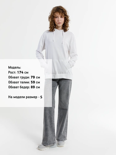 Худи унисекс Westray, белое Худи унисекс Westray, белое