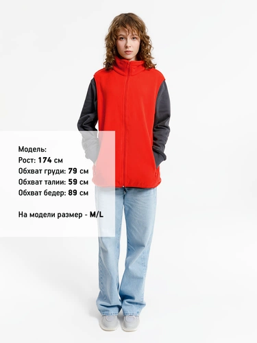 Жилет флисовый унисекс Nesse, красный Жилет флисовый унисекс Nesse, красный