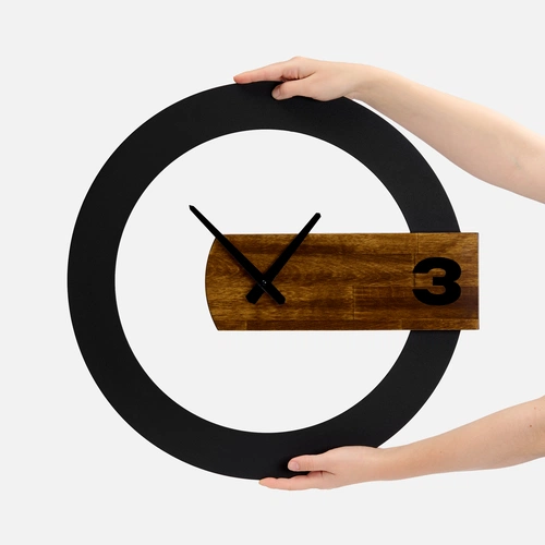 Часы TimeLord, черные с коричневым Часы TimeLord, черные с коричневым