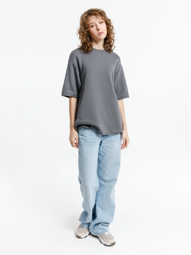 Джемпер с коротким рукавом Siluetti Volumica, серый Джемпер с коротким рукавом Siluetti Volumica, серый